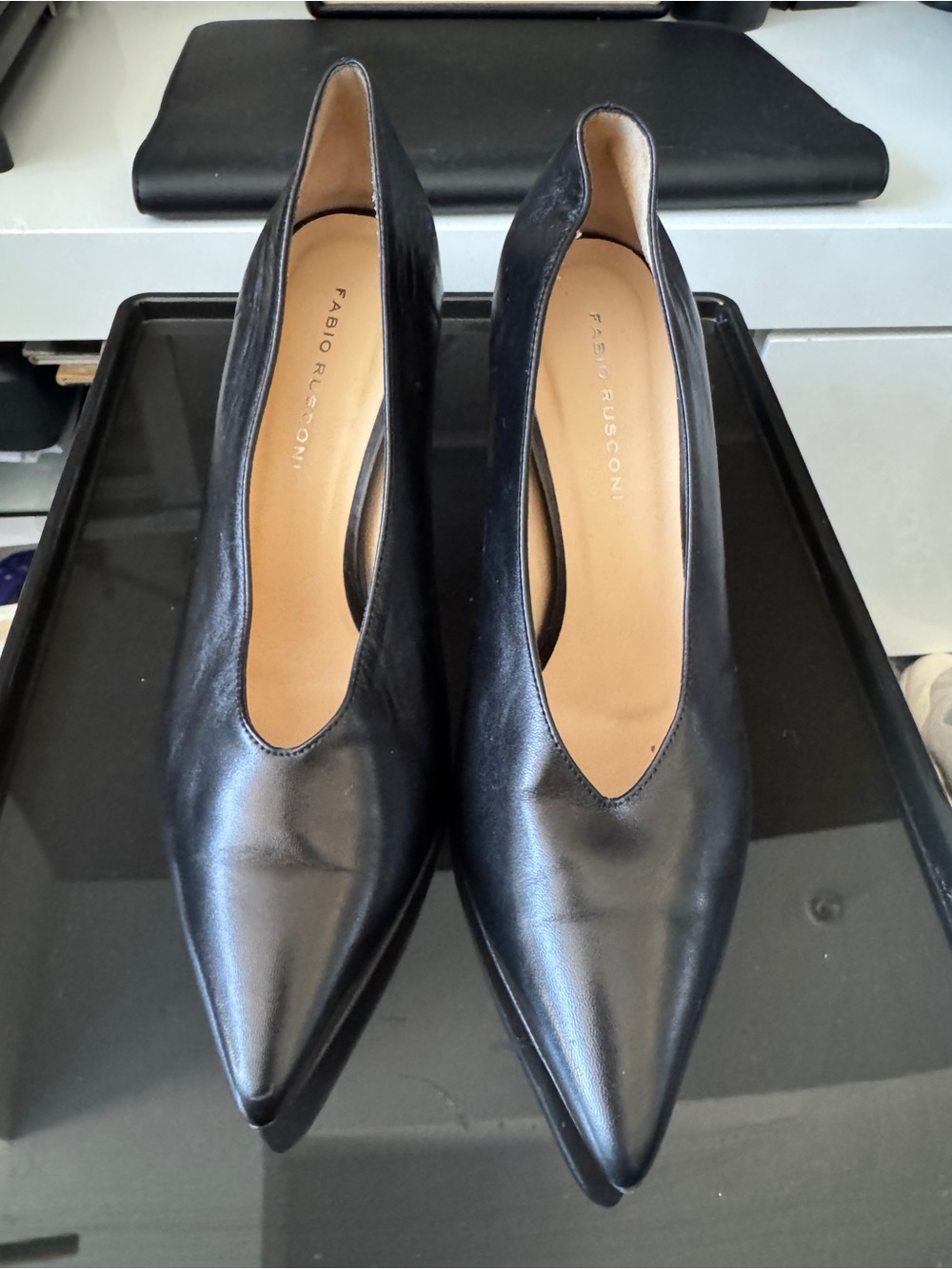 Fabio Rusconi leather heels US6